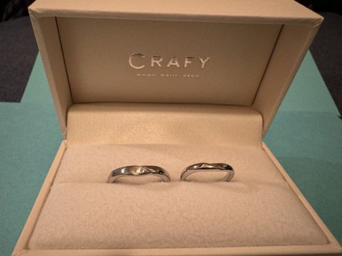 【CRAFY(クラフィ)の口コミ】 デザインはお揃いにしましたが、加工や太さを自分好みにアレンジすること…