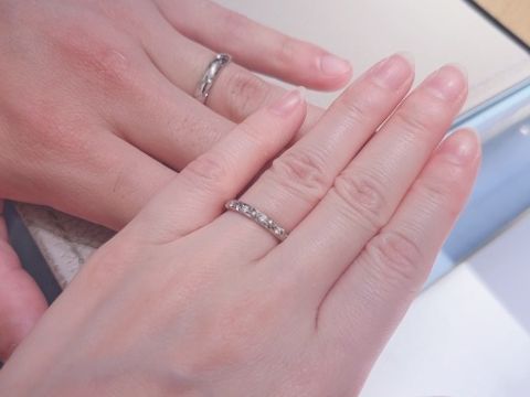 【ショーメ(CHAUMET)の口コミ】 プラチナのトルサード、彼のものはダイヤなし私のものは8石です。1番驚い…