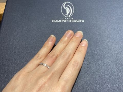 【銀座ダイヤモンドシライシの口コミ】 ハーフエタニティで探していたのですが、こちらのOR Eternity 08はダイヤ…