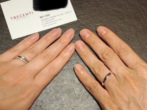 【TRECENTI(トレセンテ)の口コミ】 トレセンテは着け心地に重点を置いたリング作りにこだわっていると聞きま…