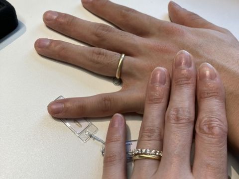 【BRILLIANCE+(ブリリアンスプラス)の口コミ】 シンプルでいて、太さが細かく選べるので自分に合わせたものが選べる。婚…