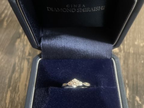 【銀座ダイヤモンドシライシの口コミ】 どの角度からダイヤモンド見ても輝き方が素晴らしい。
大変きれいな輝き方…