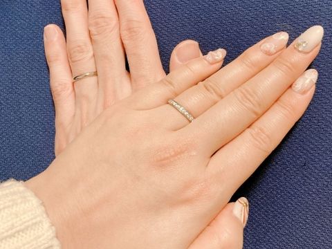 【カルティエ(Cartier)の口コミ】 指輪のデザインが、表面がダイヤが入っていて裏面はダイヤはなくシルバー…