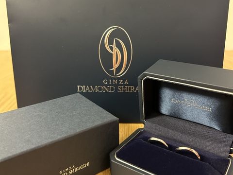 【銀座ダイヤモンドシライシの口コミ】 重ね付けしても派手にならないデザインでした。太すぎでもなく、細すぎで…