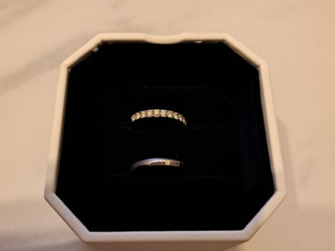 【4℃ BRIDAL(ヨンドシーブライダル)の口コミ】 パーフェクトプラチナという4℃オリジナルのお素材で傷のつきにくい所が気…