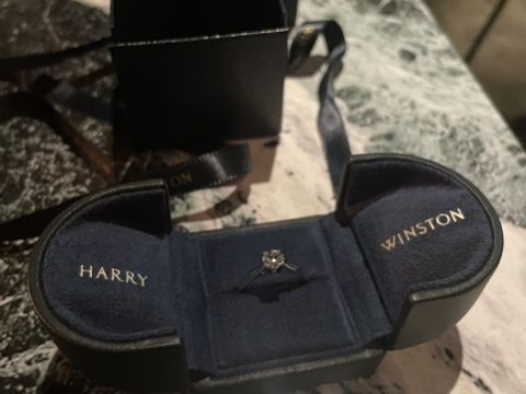 【ハリー・ウィンストン(Harry Winston)の口コミ】 王道デザイン。シンプルでどんな結婚指輪にも合わせることができる。ダイ…