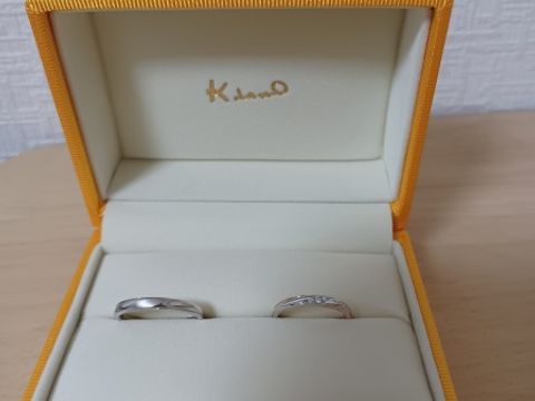 【ケイウノ ブライダル(K.UNO BRIDAL)の口コミ】 ピンクゴールドを入れたデザインにしたいと思いリングを探していたが、既…