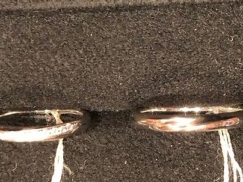 【ケイウノ ブライダル(K.UNO BRIDAL)の口コミ】 パートナーはシンプル、自身はエレガントな指輪希望だったので、せめて形…