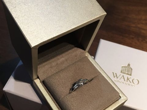 【和光ブライダルブティックギンザの口コミ】 他のブランドと比較してダイヤモンドの輝き方が品よくきれいでした(ギラギ…
