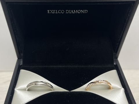 【エクセルコダイヤモンド(EXELCO DIAMOND)の口コミ】 ピンクゴールドへ変更して作っていただきました。
ダイヤもあるせいか、ピ…