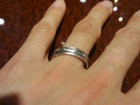 【JEWELRY  KAMATA(ジュエリーかまた)の口コミ】 フルオーダーの結婚指輪を購入するのに、妻と私の共通の趣味のデザインで…