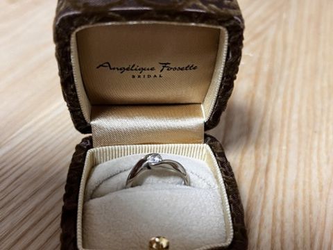 【アンジェリックフォセッテ(Angelique Fossette)の口コミ】 プロポーズリングをもらった後に、実際のお店に行き好きなデザインを選び…