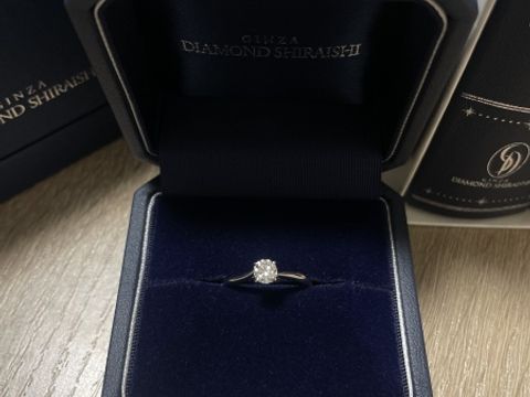 【銀座ダイヤモンドシライシの口コミ】 予めネットで見たところ候補は3つあり、実際に付けてみるとフォーチュンリ…