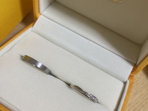 【ケイウノ ブライダル(K.UNO BRIDAL)の口コミ】 2人ともこだわりがあり、セットではなく、お互いが気にいるものを選びまし…