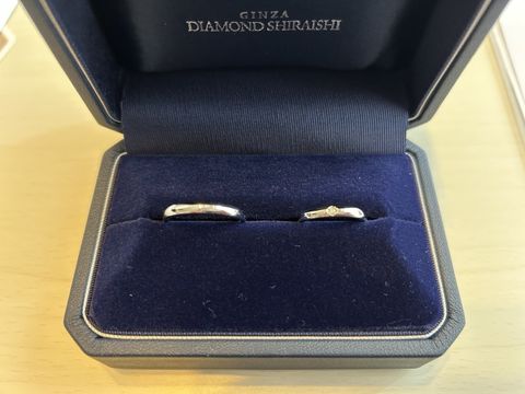 【銀座ダイヤモンドシライシの口コミ】 シンプルで着け心地がとても良いです。また、リングの幅やダイヤモンドの…