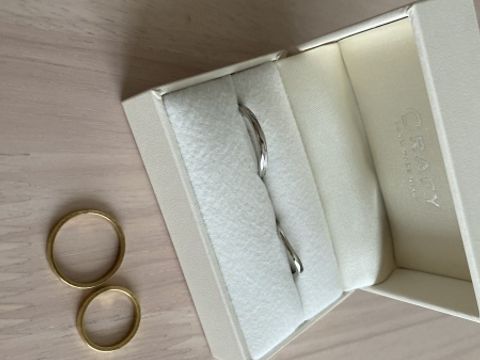 【CRAFY(クラフィ)の口コミ】 結婚指輪を手作りしました。S字ウェーブにしたかったのでワックス制作コー…