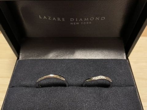 【ラザール ダイヤモンド(LAZARE DIAMOND)の口コミ】 沢山の中から、選べてたくさん迷いましたが、自分に合った結婚指輪を買う…