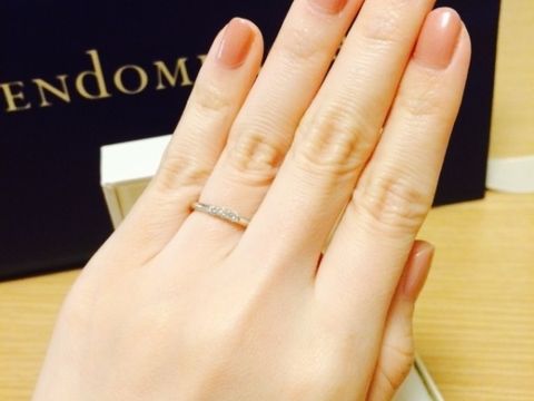 【ヴァンドーム青山(VENDOME AOYAMA)の口コミ】 理想のデザインだったので。
本当は婚約指輪（スタージュエリー）とあわせ…