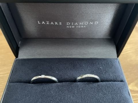 【ラザール ダイヤモンド(LAZARE DIAMOND)の口コミ】 ラザールダイヤモンドの結婚指輪は、洗練されたデザインと高い品質が魅力…