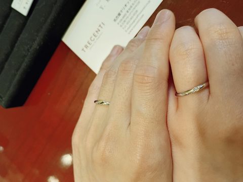 【TRECENTI(トレセンテ)の口コミ】 ダイヤモンドの輝きがとても綺麗だった。また職人が手作業で作っているた…