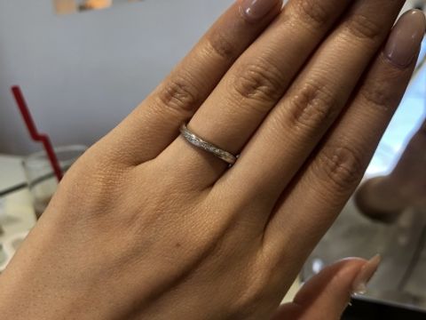 【JEWELRY STUDIO Advance(ジュエリースタジオアドバンス)の口コミ】 指輪のデザインは沢山あり、リング幅もある程度選択できるのがよかったで…