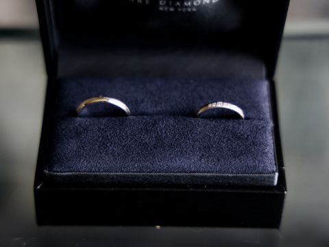 【ラザール ダイヤモンド(LAZARE DIAMOND)の口コミ】 結婚指輪は旦那も一緒に選びました。私の好きなデザインと旦那の好きなデ…
