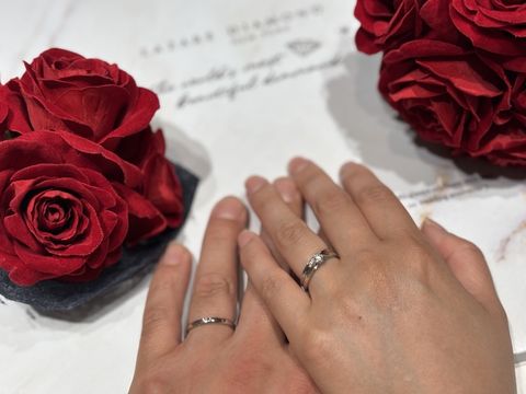 【ラザール ダイヤモンド(LAZARE DIAMOND)の口コミ】 結婚指輪といっても男性と女性のデザインが似ていないペアもしばしば、、…