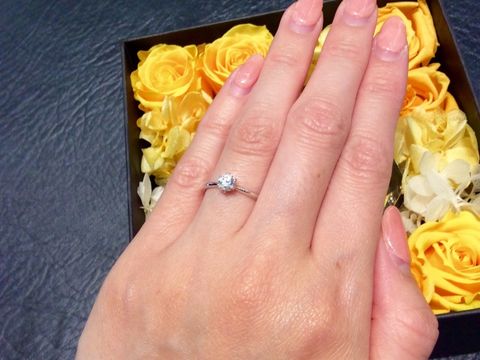 【LUCIE(ルシエ)の口コミ】 婚約指輪をもらえるなら、王道のデザインがいいなとなんとなく思ってまし…