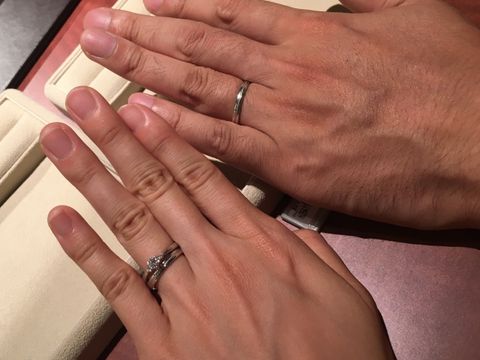 【ギンザタナカブライダル(GINZA TANAKA BRIDAL)の口コミ】 まず素材がプラチナ999という所に惹かれました。他店ではプラチナ950がほ…