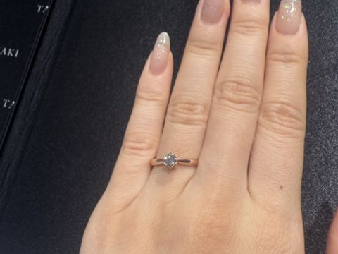 【TASAKI(タサキ)の口コミ】 シンプルですが、TASAKIのダイヤモンドはとても綺麗でした！暗いところで…