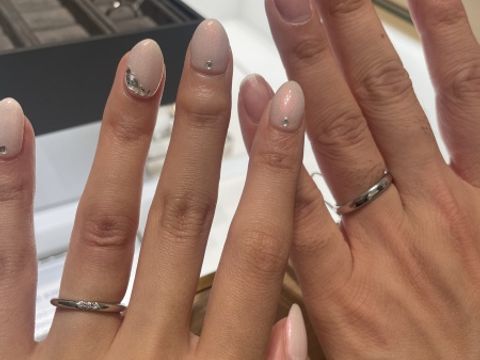 【ティファニー(Tiffany & Co.)の口コミ】 ダイヤが付いているものはとても輝いていて素敵ですが、男性側と全く同じ…