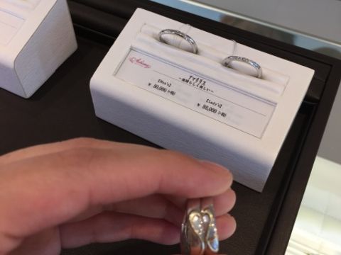 【JEWELRY  KAMATA(ジュエリーかまた)の口コミ】 ２つの指輪にはそれぞれ、旦那さんにあたる方と奥さんにあたる方のイニシ…