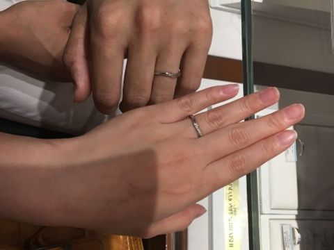 【銀座ダイヤモンドシライシの口コミ】 内甲の指輪なので着け心地が大変良く、付けているのを忘れてしまうくらい…