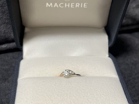 【MACHERIE(マシェリ)の口コミ】 ねじり具合がとにかく可愛いです。指につけた時のフィット感とおしゃれ度…