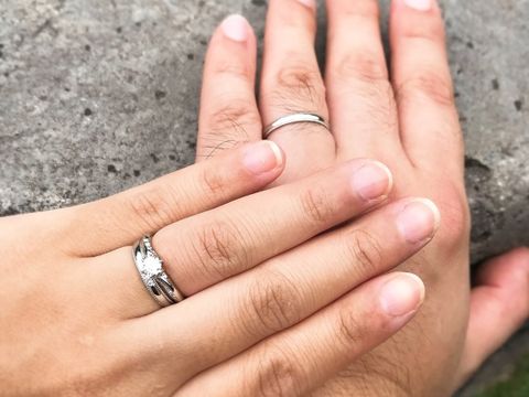 【銀座ダイヤモンドシライシの口コミ】 アノリューはセミオーダーになり、いろんな組み合わせができるため自分達…