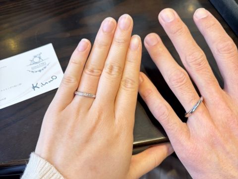 【ケイウノ ブライダル(K.UNO BRIDAL)の口コミ】 着け心地がよく、主張しすぎない、でも可愛らしい指輪でした。ラインも綺…
