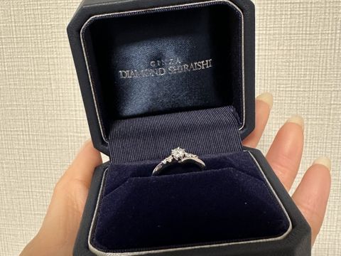 【銀座ダイヤモンドシライシの口コミ】 特別でありながら普段使いもできるものが欲しかったので、華奢で控えめな…