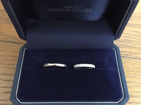 【銀座ダイヤモンドシライシの口コミ】 結婚指輪はハーフエタニティがいいと決めていました。他のブランドで3店舗…
