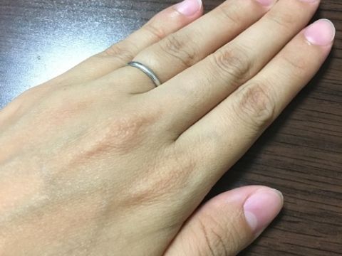 【ティファニー(Tiffany & Co.)の口コミ】 婚約指輪をティファニーで購入したので、結婚指輪もティファニーで揃えよ…