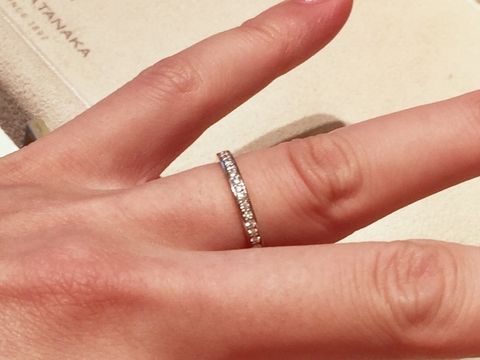 【ギンザタナカブライダル(GINZA TANAKA BRIDAL)の口コミ】 ハーフエタニティで探していました。価格が手頃な点が良い点です。デザイ…