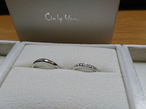 【Only You(オンリーユー)の口コミ】 何度も何度も試着しました。婚約指輪と重ねて着けたかったので、ピッタリ…