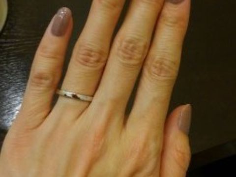 【TASAKI(タサキ)の口コミ】 シンプルなThe結婚指輪だけど、かくかくしていてシャープで洗練された感じ…