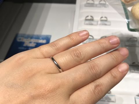 【銀座ダイヤモンドシライシの口コミ】 とにかくシンプルなものを…と希望があったのでシンプルなストレー…