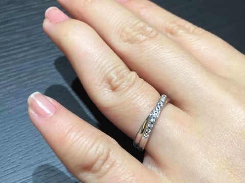 【DIYARTH(ディヤース)の口コミ】 メレダイヤの数とあまりかぶらないクロスのデザインが可愛かったです☆ダイ…