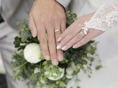 【俄(にわか)の口コミ】 ゴールドのリングを探していました。主人はヘアライン加工のリングを、私…