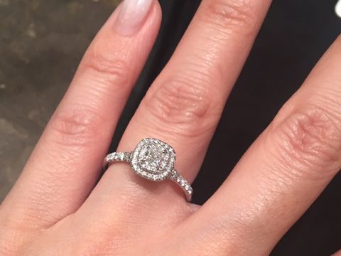 【ティファニー(Tiffany & Co.)の口コミ】 ティファニーのソレストに憧れていたのですが、試着したカラット数のもの…