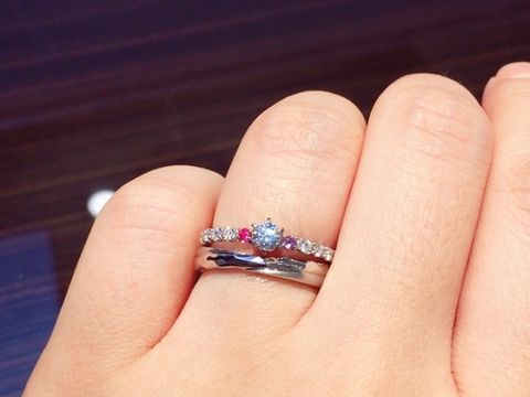 【JEWELRY  KAMATA(ジュエリーかまた)の口コミ】 つけたときにキラキラするようなものが好みで、でも石があまりにも主張し…