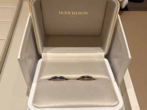 【ブシュロン(BOUCHERON)の口コミ】 シンプルすぎない、かっこいいデザインが気に入りました。地金のみのもの…