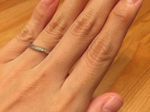 【4℃ BRIDAL(ヨンドシーブライダル)の口コミ】 婚約指輪がとてもステキだったので結婚指輪も同じブランドのものを購入し…