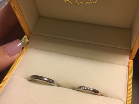 【ケイウノ ブライダル(K.UNO BRIDAL)の口コミ】 ネット検索でデザインが可愛いな、と思っていた指輪があったので、店舗で…
